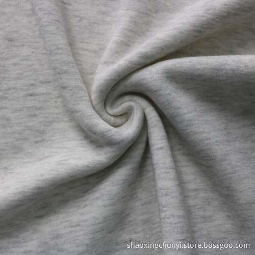 Leichte Melange Poly76% CTN24% Hochwertiges weiches Handgefütterung Velvet Fleece Stoff für Mantelmantelschuhe